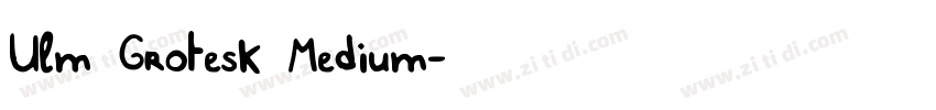Ulm Grotesk Medium字体转换